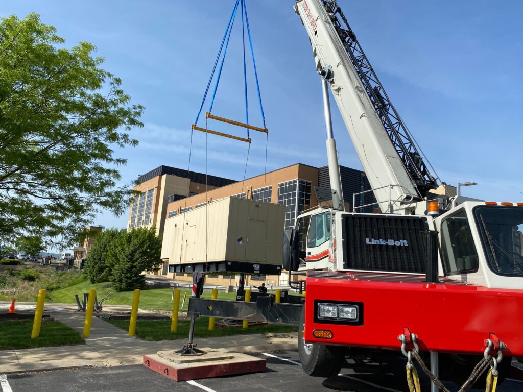 large industrial generator rental delivery