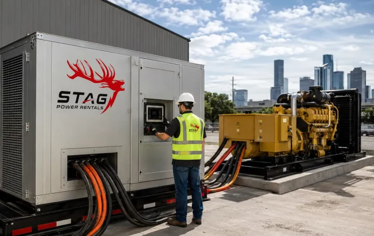 load bank testing setup branded with STAG Power Rentals